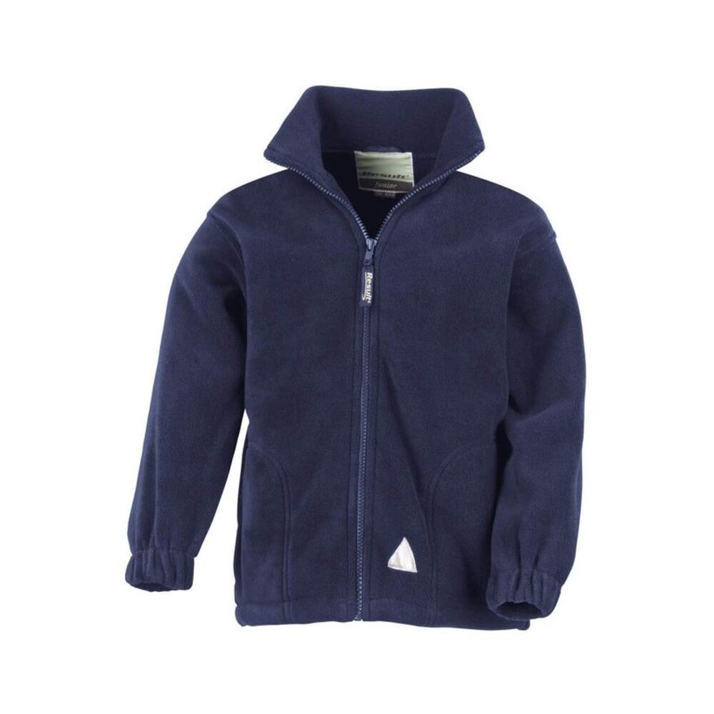Result Childrens Girls Full Zip Active Anti Pilling Fleece Jacket / Navy Blue